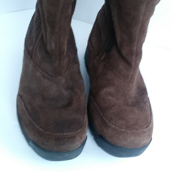 Sorel Water Fall Insulated Suede Leather Winter Snow Boot 7.5 Brown - Picture 4 of 16